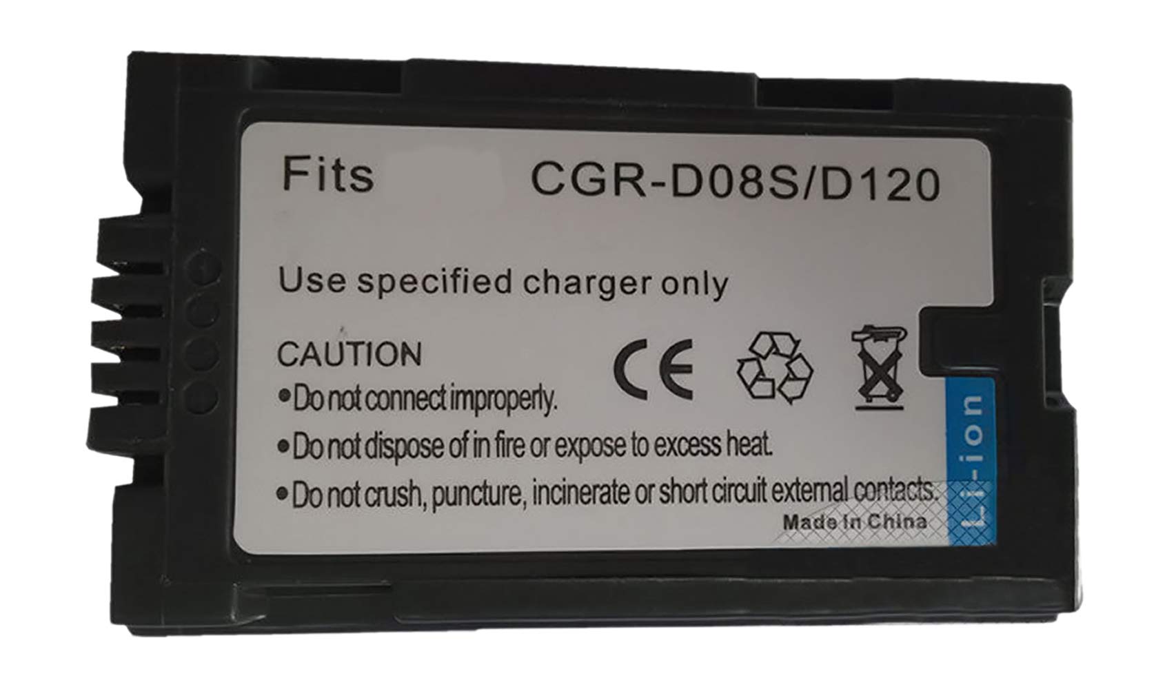 Digital Replacement Camera and Camcorder Battery for Panasonic CGR-D120, CGR-D08