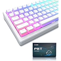 XVX Pudding Keycaps - PBT Keycaps, 141 Key+24 Keys Set Custom Keycap Set, OEM Profile, Universal Compatiability for 100%, 75%