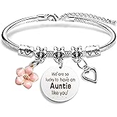 EGHTvmok Auntie Gift Ideas,Mothers Day Gifts for Aunt Mothers Day Gifts for Aunts Birthday from Niece Nephew Valentines Mother'sDay Gift for Aunt Christmas Presents for Aunty Retirement Bracelet