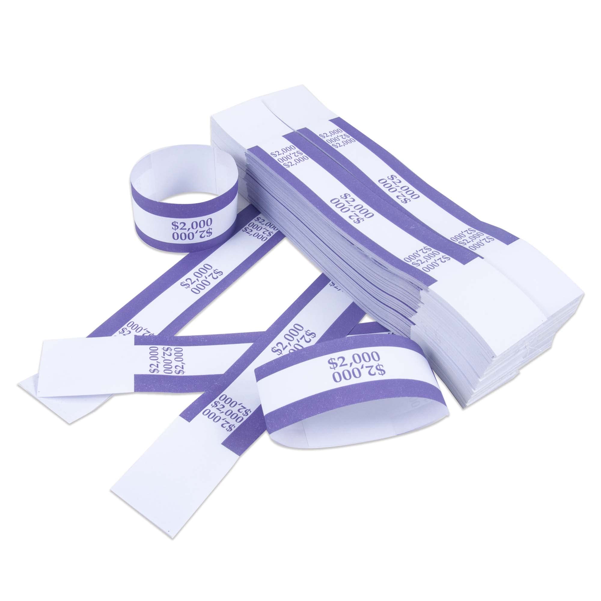 Self-Sealing Currency Straps - Choose Your Quantity, Perfect For Banks & Cash Handling