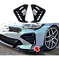 HHENGYISOUL Front Bumper Side Vent Grill Blade Trim Cover for KIA Stinger 2017-2023,Front Bumper Side Canard Trim Fits For KIA Stinger 2017-2023,Gloss Black