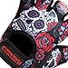 Contraband Pink Label 5237 Womens Designer Workout Gloves | Sugar Skull Print w/Grip-Lock™ Padding (Red, Medium)