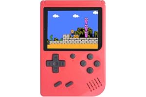 ROORUZ Handheld Game Console with 400 Classical FC Games Console 3.0-Inch Colour Screen,Gift Christmas Birthday Presents for Kids, Adults (Games Consoles red) 1 (Games Consoles red) (Games Consoles red)