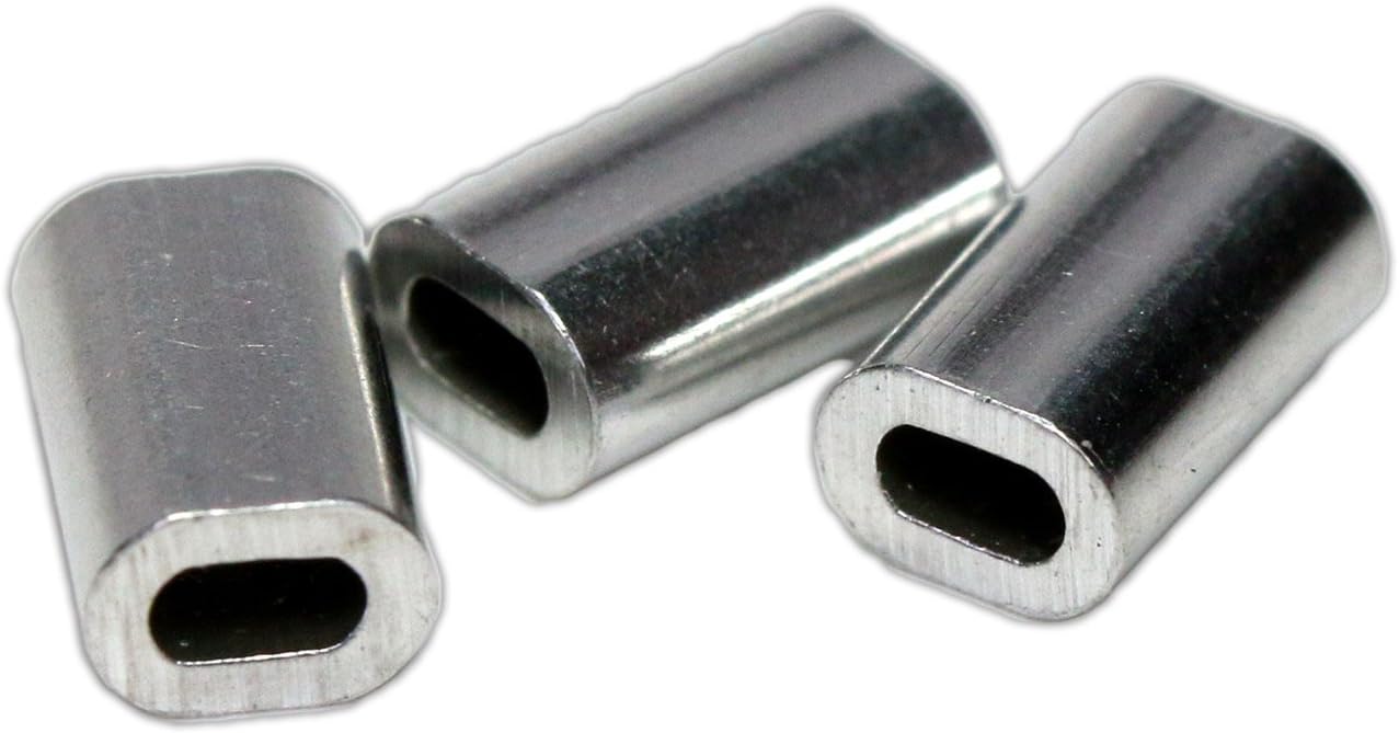 ZECK Alu Sleeve Crimp Sleeves (20 Pack) Trace Crimps 1.0 mm or 1.2 mm