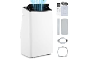 Takywep 14000BTU Portable Air Conditioner, Air Conditioners with Remote Control, Portable AC Unit Cools Room up to 750 Sq.ft Spaces, 3IN1 Quiet AC Unit with Cool/Fan/Dehumidifier Modes, 24-Hour Timer
