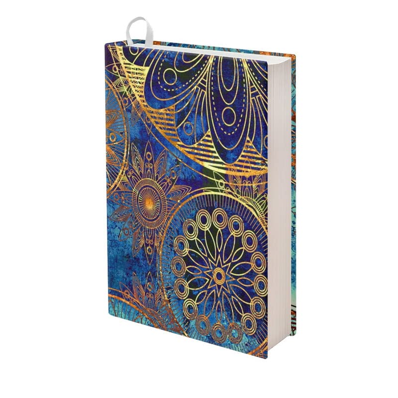 Kuiaobaty Bohemia Flower Pattern Fabric Book Sleeve for Diary Cover Ethnic Print Notebook Protector