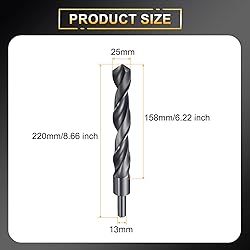 HARFINGTON 25mm Drill Bit 13mm Reduced Shank Round
