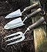 Joseph Bentley Traditional Garden Tools 3-Piece Stainless Steel Hand Tools Set – Includes Hand Trowel, Transplanting Trowel, and Hand Fork – Solid Oak Handles – Long Lasting Durability