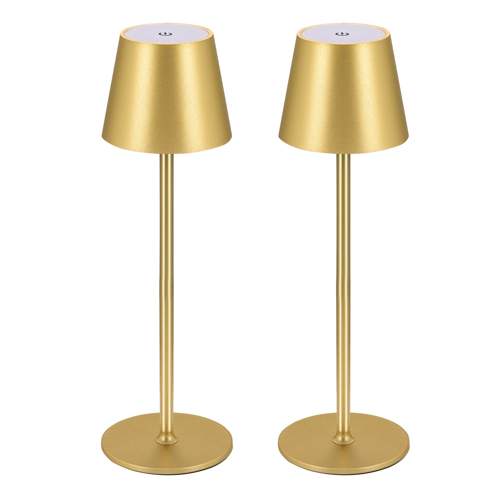 Photo 1 of BGFHome Cordless Table Lamp LED Desk lamp,5000mAh Rechargeable Touch Night Light Wireless Minimalist Design for/Restaurant/Bedroom/Bars/Outdoor Party/Camping/Coffee Shop(2 Pack Gold)…