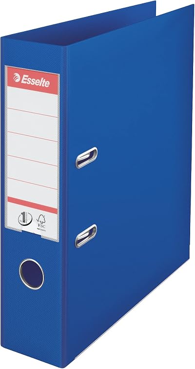 Esselte No.1 Power Lever Arch File 75mm A4 Spine Blue