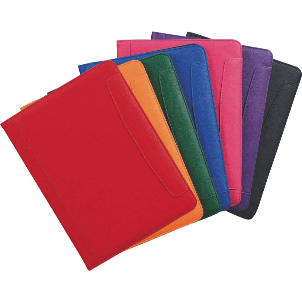 Spicers A4 Leather Look Writing Conference Folder Folio Case - Pink