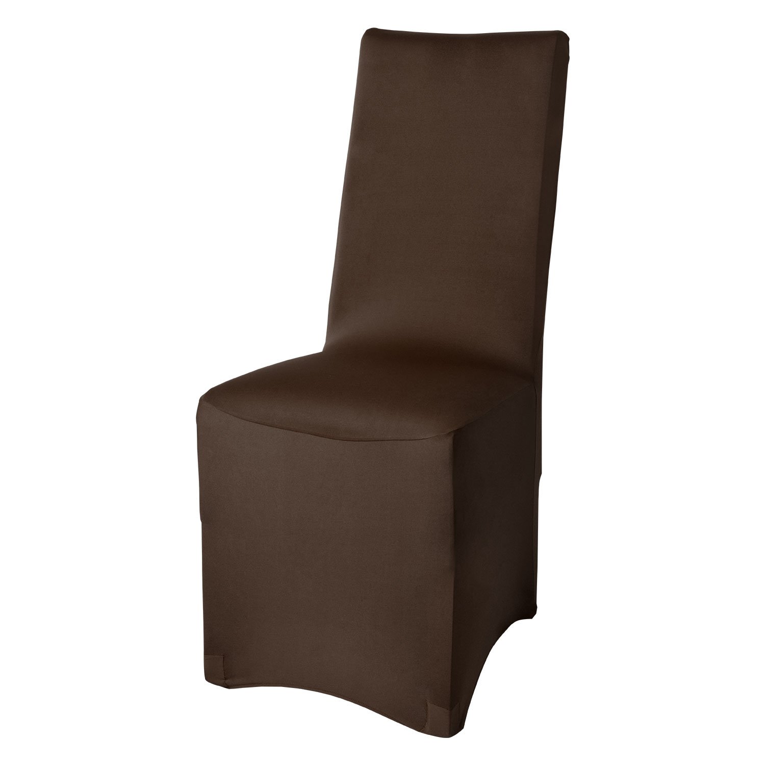 Beautissu Chair Slipcover 45x95cm Leona – Stretch Chair Cover for Dining Chair – Easyfit Stretch Chair Cover – Elastic Fitted Cover & Chair Protection – Brown
