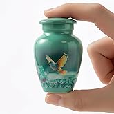 Forevermore Keepsakes - Small Keepsake Cremation Urn for Ashes - Beautiful Mini Memorial Urn with Velvet Box & Bag