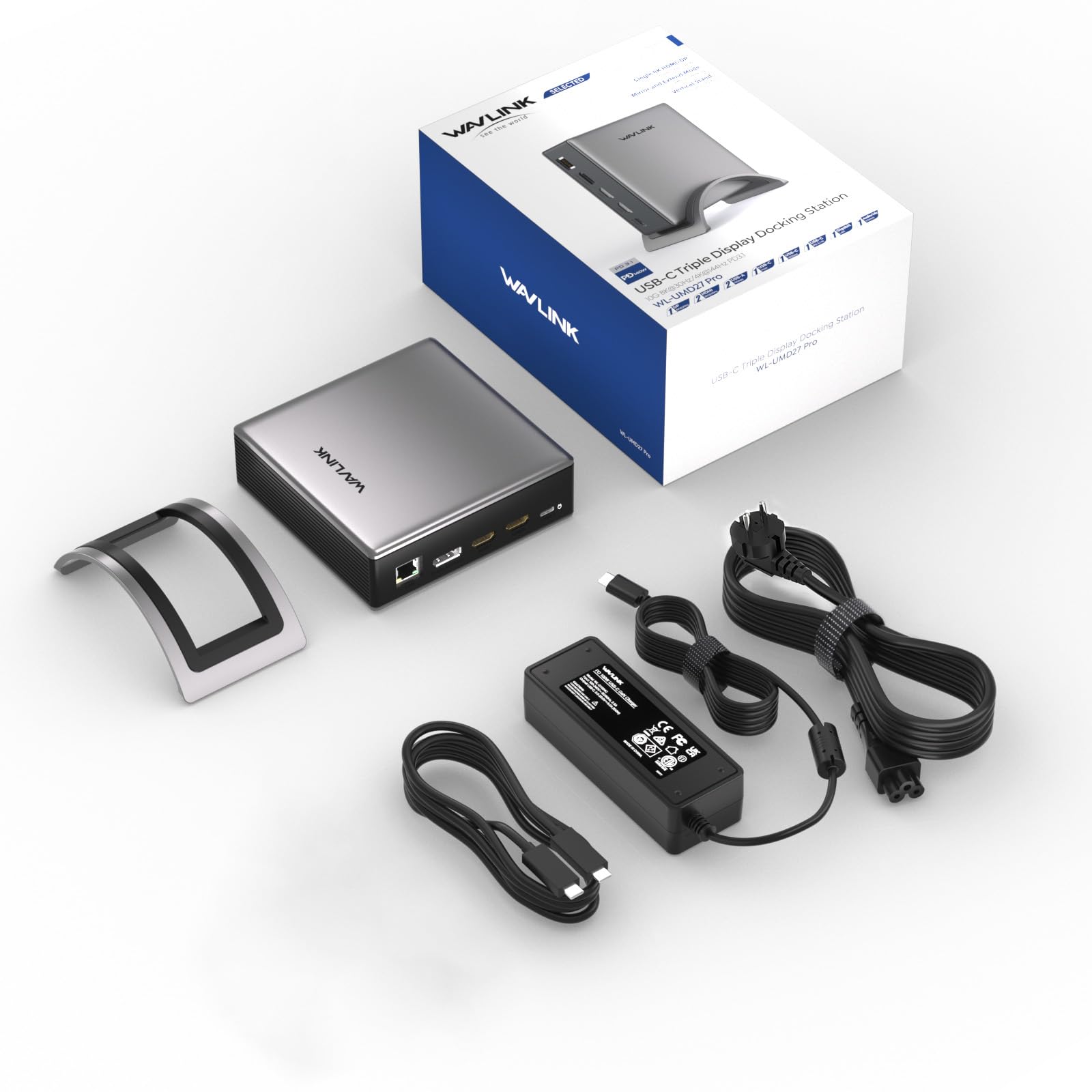 Laptop Docking station, WAVLINK PD3.1 Docking station für 3 Monitore mit 4K@144Hz, 2*HDMI + DP, 140 W PD-Aufladung, USB-C 10 Gb, USB-A 5 Gb, Gigabit-Ethernet, Audio/Mikrofon für Windows-Systemcomputer 9
