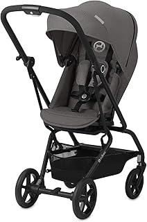 CYBEX Gold Buggy Eezy S Twist+, 360° Rotierbare Sitzeinheit, Ultrakompakt, Leichtgewicht, Ab Geburt bis 17 kg (ca. 4 Jahre), Manhattan Grey