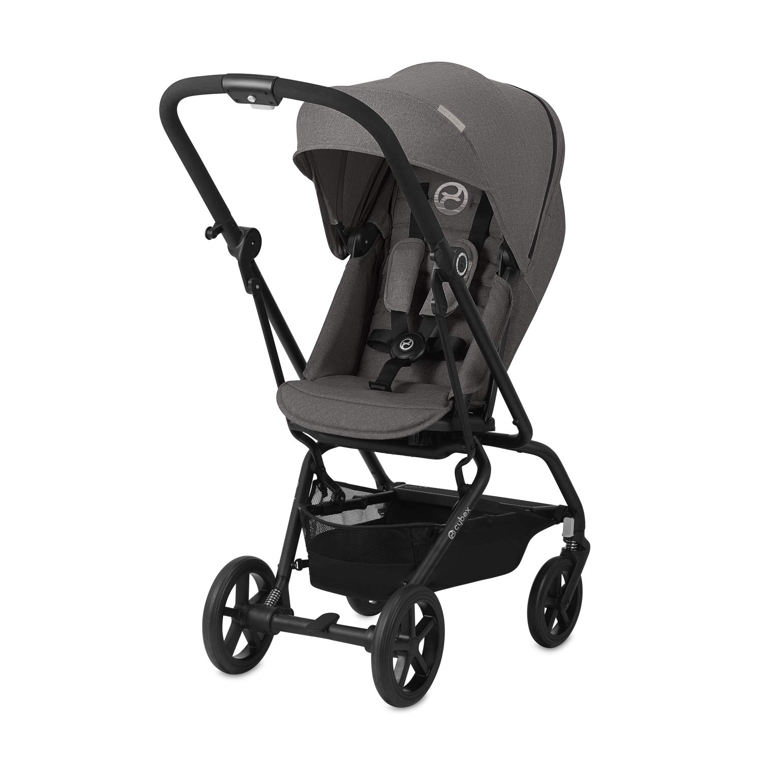 CYBEX Gold Buggy Eezy S Twist+, 360° Rotierbare Sitzeinheit, Ultrakompakt, Leichtgewicht, Ab Geburt bis 17 kg (ca. 4 Jahre), Manhattan Grey