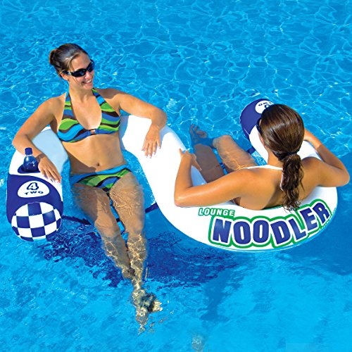 BESTChoiceForYou Noodler 2 Inflatable Two Person Lounge Chair Water Tube Raft Floating Swimming Pool Soft Float Towable Outdoor Party