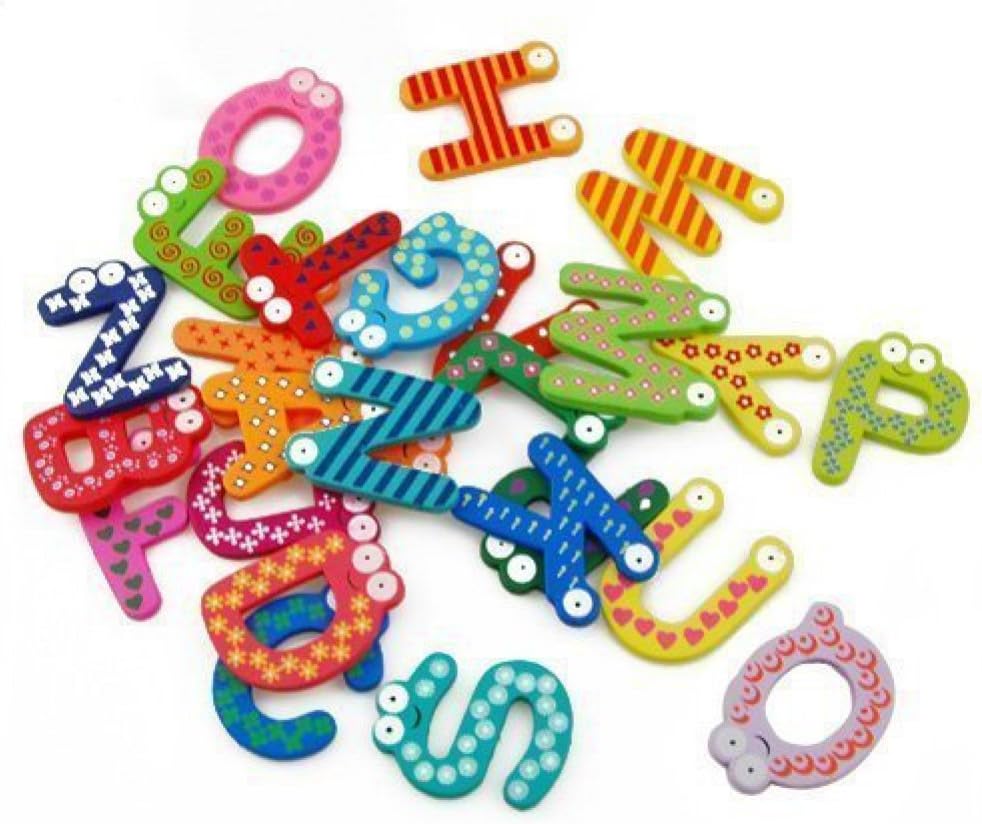 Click Down Wooden Alphabet Fridge Magnets
