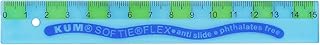 KUM AZ225.01.19-B Lineal L1 Softie Flex B, flexibles Material, 1 Stück, 15 cm, blau
