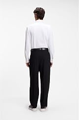 HUGO Mens Kenno Slim Fit Printed Cotton Poplin Shirt view 4