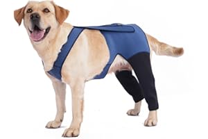 CILKUS Dog Hind Leg Recovery Sleeve Dog Recovery Suit as Cone Collar Alternative, 2.5mm Thick and Waterproof, Prevent Pet Wounds Licking, Biting (XXLarge)