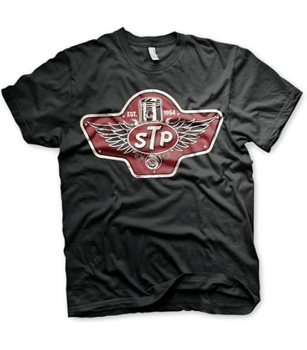 stp シャツ STP Officially Licensed Vintage Racing Mens T-Shirt (Black), Small