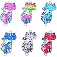 SiegYma Mixed Color Animal Cute Cat Enamel Pendant, 30 Pcs DIY Making Necklace Bracelet Earring Keychain Mobile Phone Case Decoration Handicrafts Alloy Accessories