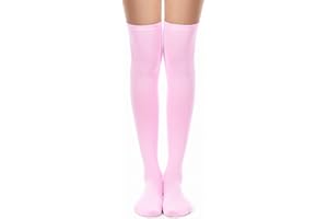 Ramede Women Thigh High Socks Over the Knee High Sock Extra Long Striped Leg Warmers Halloween Costume