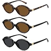 WOWSUN Retro Oval Sunglasses Womens Trendy Sun Glasses Sunnies UV400 Protection