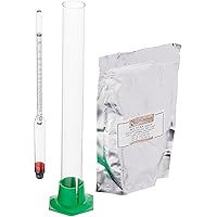 Proof and Tralle Hydrometer with 12" Glass Test Jar with Distiller's Active Dry Yeast (1 Lb.)