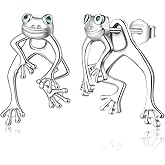 Frog Earrings for Women 925 Sterling Silver Fun Cute Two Way Frog Stud Earrings Jewelry Gift