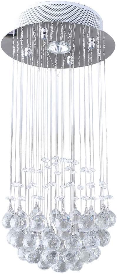 Etelux Crystal Chandelier Flush Mount Modern Led Ceiling Lighting