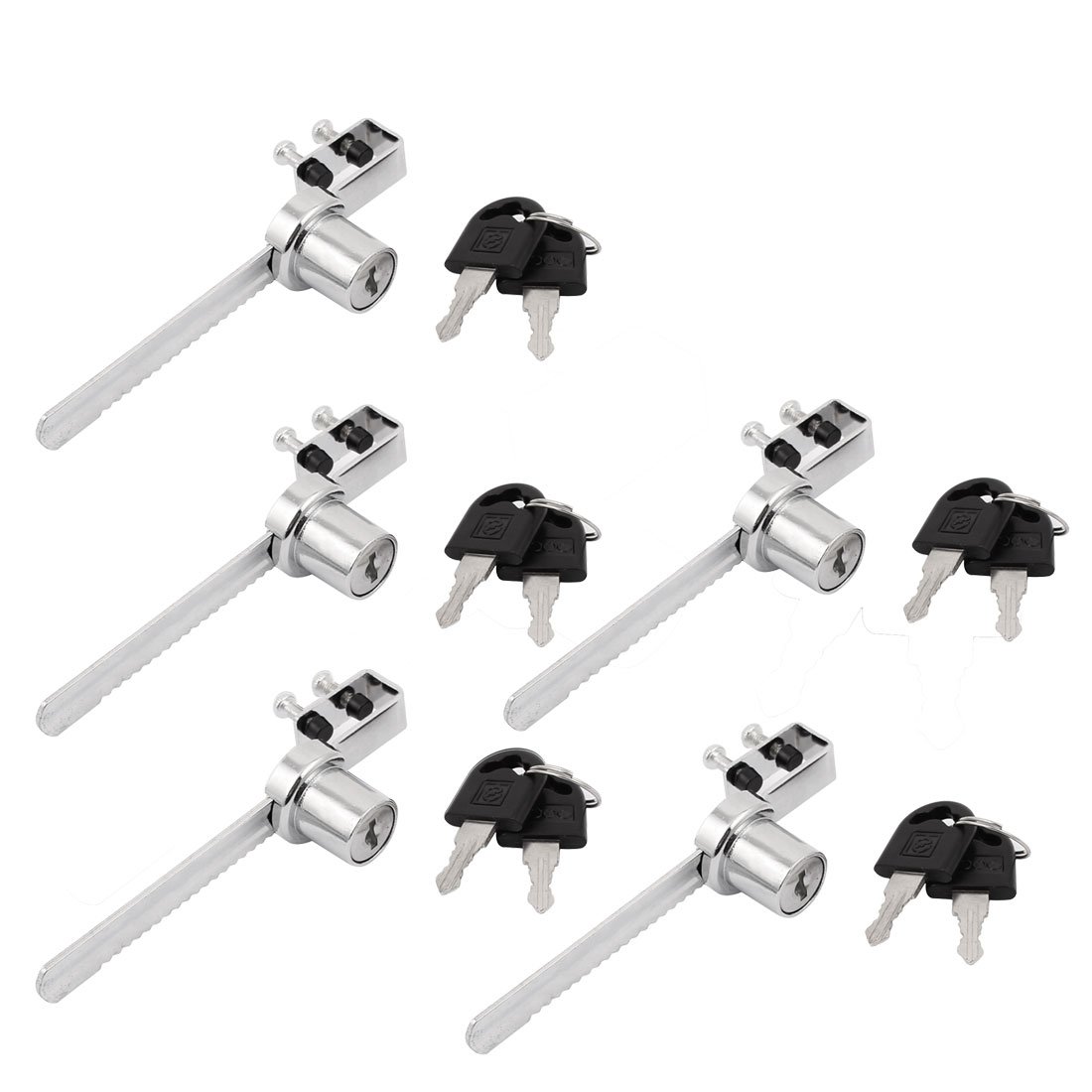Sourcingmap Drawer Display Case Showcase Window Sliding Glass Door Lock w Keys 5pcs