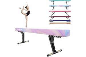 FBSPORT 8ft Adjustable Balance Beam: High and Low Floor Beam Gymnastics Equipment for Kids/Adults,Gymnastics Beam for Training,Practice, Physical Therapy and Professional Home Training with Legs