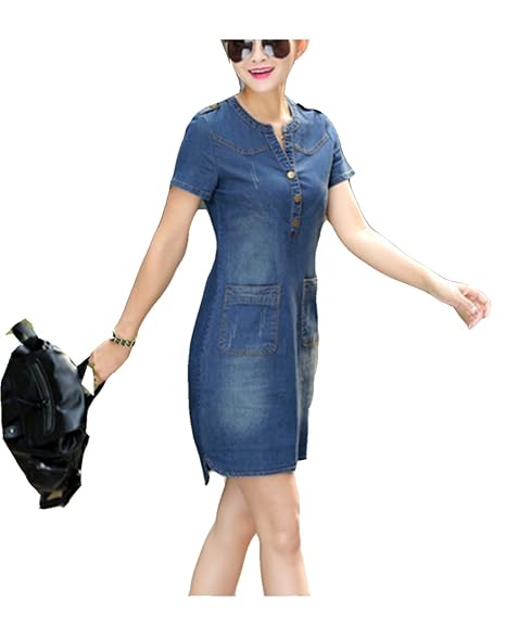amazon plus size denim dresses