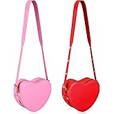 Dansydaisy Heart Crossbody Bag for Women, PU Leather Small Satchel Purse, Adjustable Strap, Valentine's Day Gift