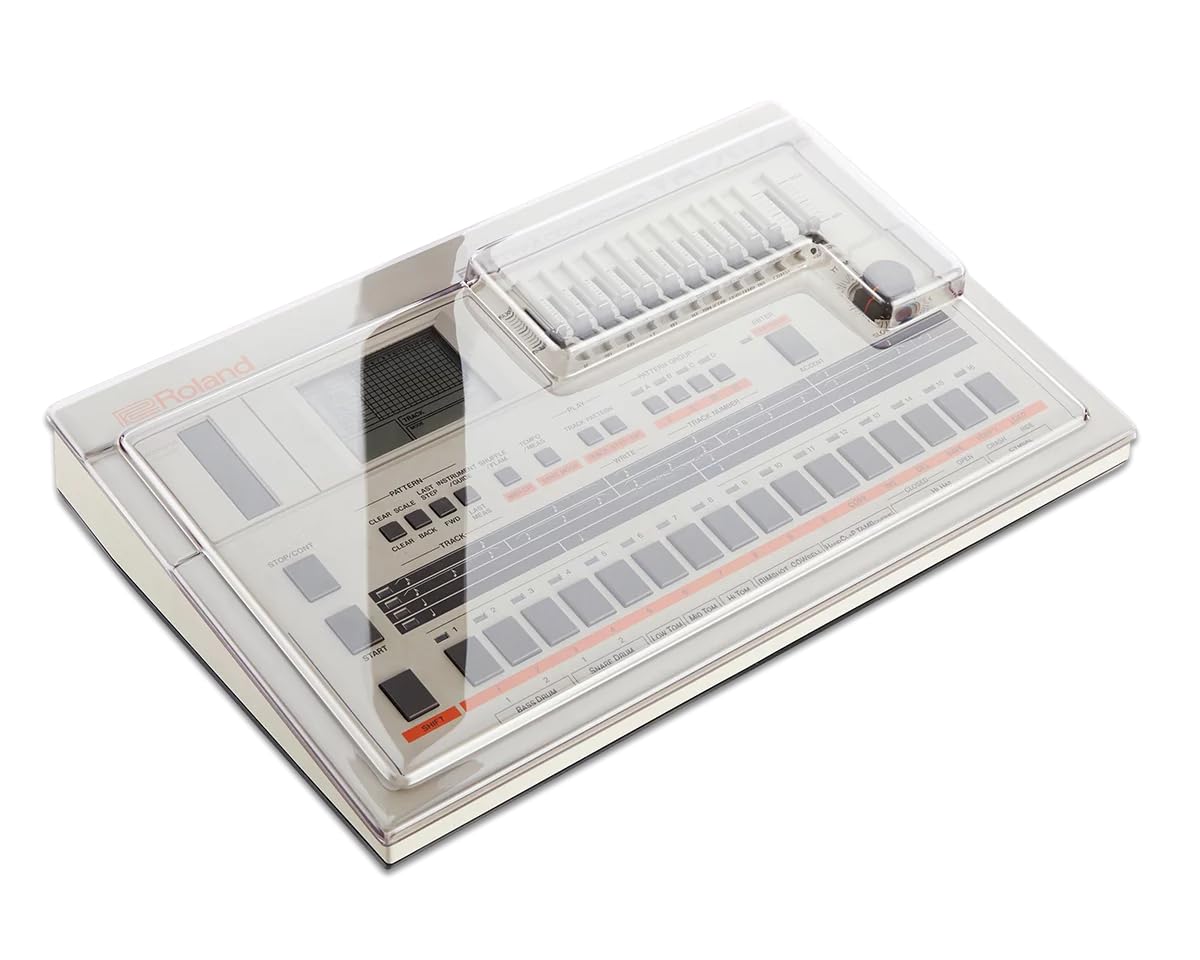 Decksaver Cover for Roland TR-707 - Super-Durable Polycarbonate Protective lid in Smoked Clear Colour, Made in The UK - The Producers' Choice for Unbeatable Protection