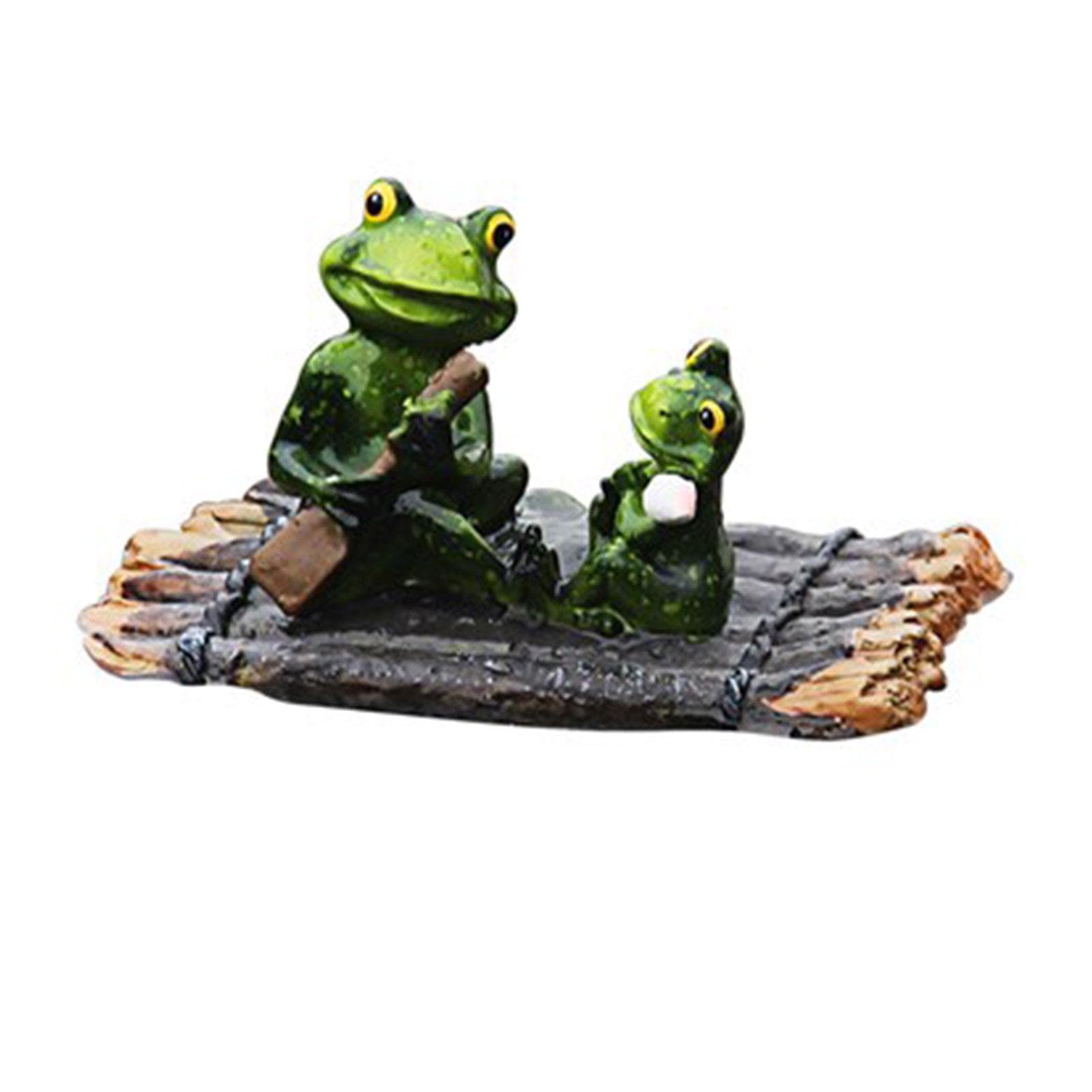 Jiakalamo Water Floating Frog Ornament Figurine Statue Craft for Home Yard Garden Pond Decoration, Animal Statue, Water Pond Decoration