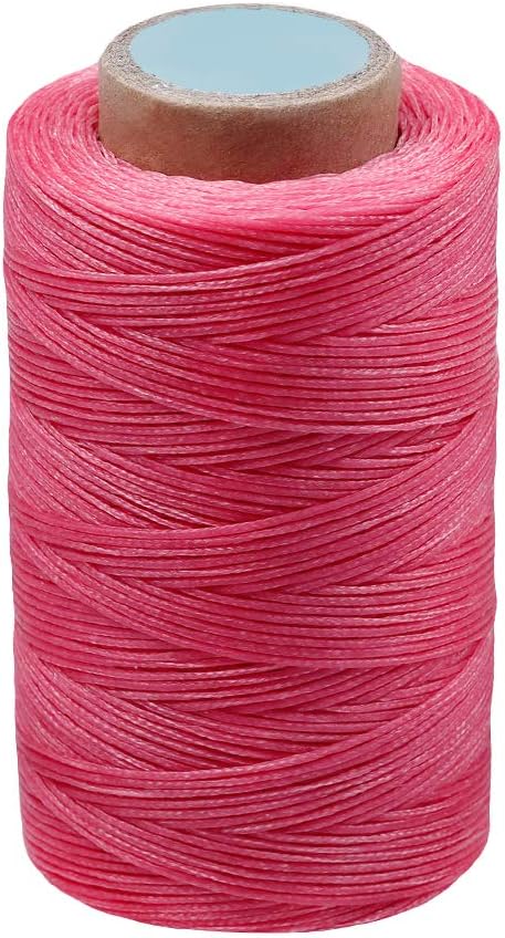 284Yards Waxed Thread, 210D Heavy Duty Wax Thread for Leather Sewing, Upholstery Thread for Hand Sewing, 0.8mm Flat Waxed Thread for Bookbinding/Shoe Repairing/Leather Projects