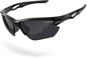 DEAFRAIN Polarized Sports Sunglasses for Men Women Cycling Running Fishing Glasses TR90 Unbreakable Frame UV Protection Z87