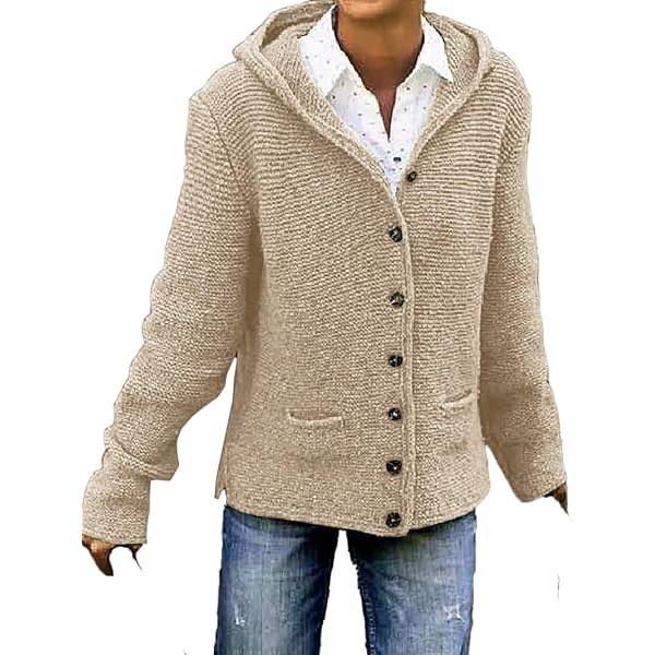 Amazon.com: Akivide Women Button Down Hooded Cardigan Amazon.com: Akivide Women Button Down Hooded Cardigan