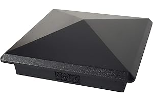 DECOREX HARDWARE 4.5" x 4.5" Heavy Duty Aluminium Pyramid Post Cap for True/Actual 4.5" x 4.5" Wood Posts - Black (Works ONLY with Actual 4.5" x 4.5" Posts. Will NOT Work with Actual 5" x 5" Posts)