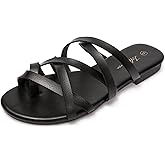 Luffymomo Women's Elastic Strap Flat Sandals Casual Summer Open Toe Sandal