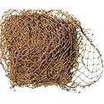 Ghillie Suits Knotted Netting - Camo Netting to Customize, Hunting Gear, Camouflage Netting Used by Outdoor Enthusiasts for Climbing, Hunting or Fishing - 4' X 5' with 1"x1" Holes, Brown