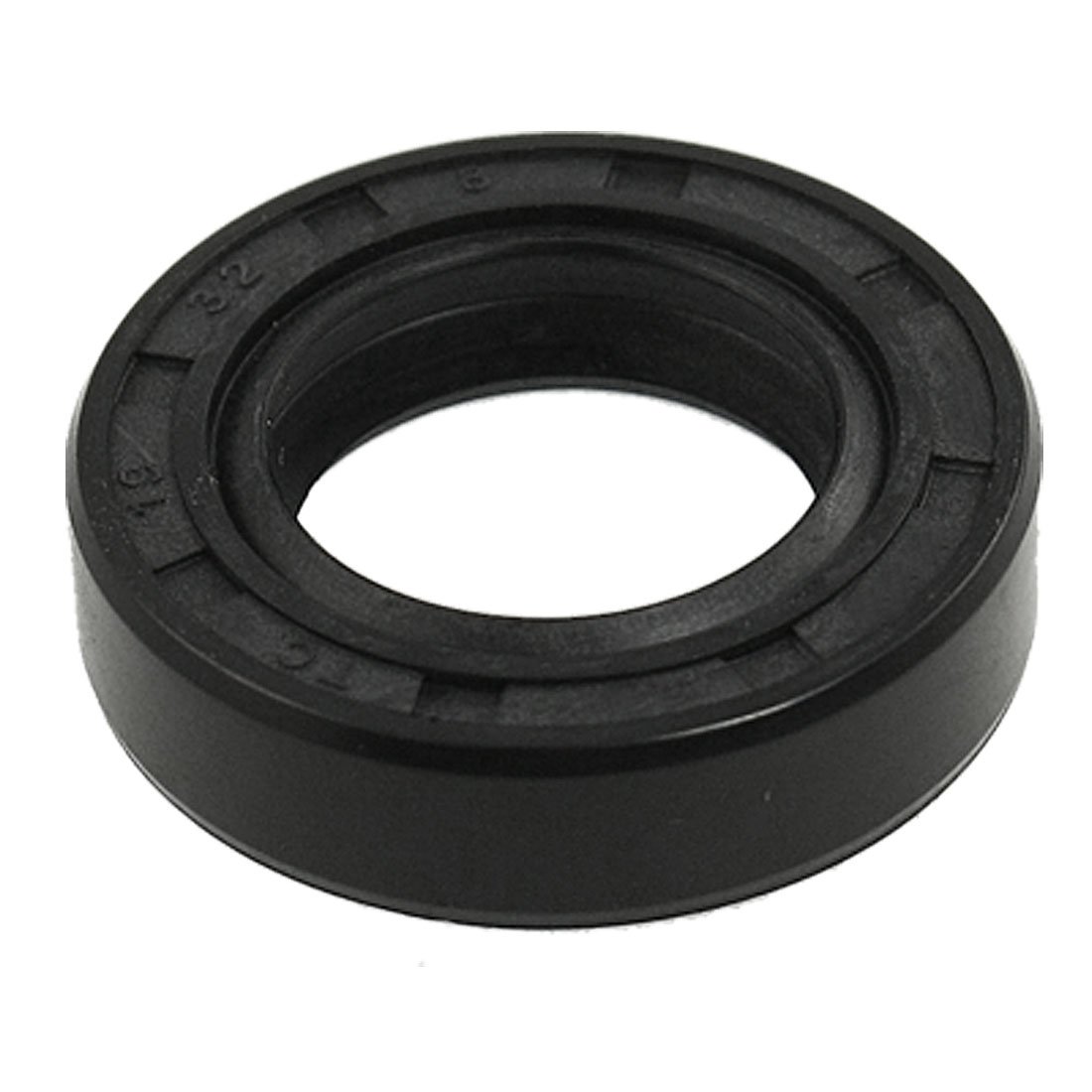 sourcing map Spring Loaded Metric Rotary Shaft TC Oil Seal Double Lip 19x32x8mm