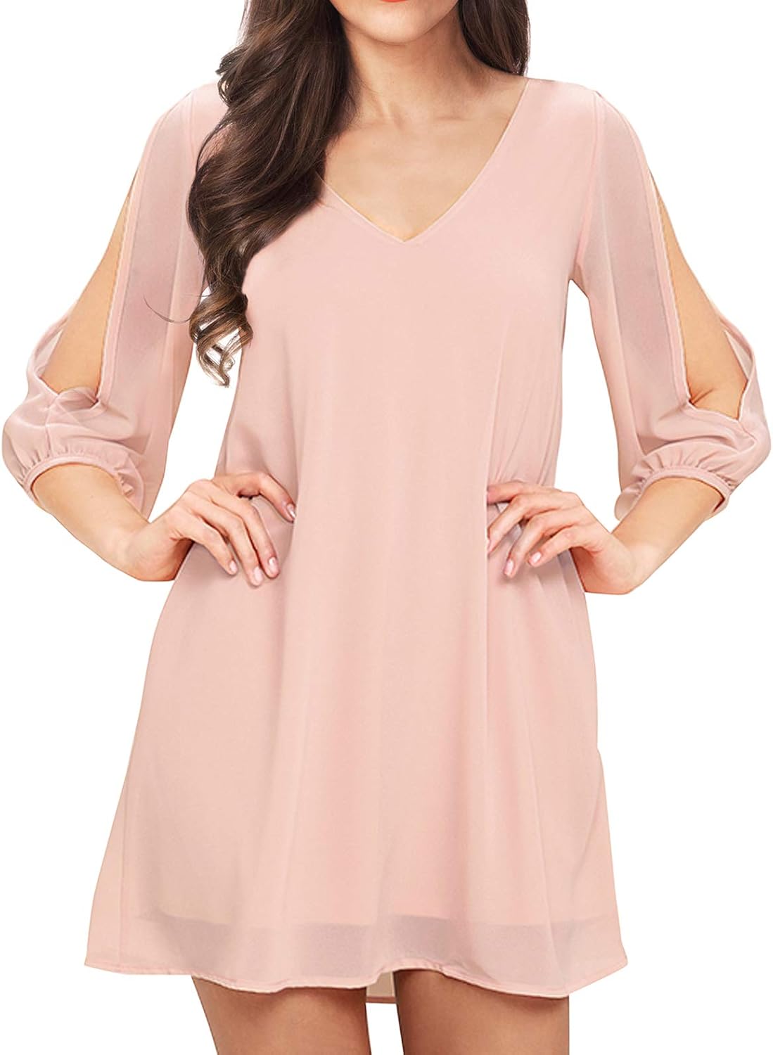 peach dress casual