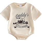 Adobabirl Baby Boy Bubble Romper Newborn Outfit Short Sleeve Crewneck Letter Print Bodysuit Cute Infant Summer Clothes