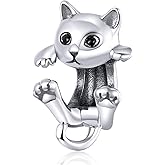 BABAMIA 925 Sterling Silver Charms For Bracelets And Necklaces, Butterfly Cat Beads Charms For Women Jewelry Gift
