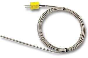 TCELEC TCE-K02H3-100 K Type Thermocouple Metal Probe for Furnace K-Type Input Instrument Thermocouple Sensor Temperature Available from 77°F to 1112°F