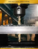 Meccion 5x 5.0mm HSS Cobalt Jobber Drill Bit Set for Metal Stainless Steel DIN view 3